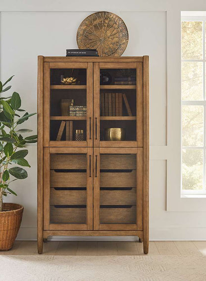 Martin Furniture - Lachlan - Modern Wood Display Cabinet, Dining Storage, Bookcase, Fully Assembled, Brown - IMLN4072 veiw 3