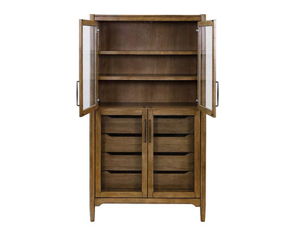 Martin Furniture - Lachlan - Modern Wood Display Cabinet, Dining Storage, Bookcase, Fully Assembled, Brown - IMLN4072 veiw 7