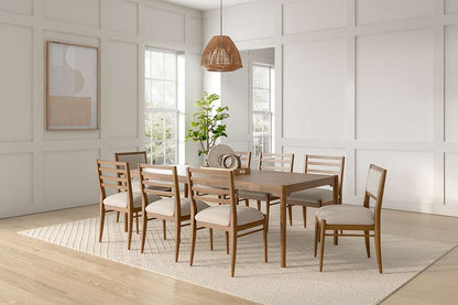 Martin Furniture - Lachlan - Modern Wood Rectangular Kitchen Dining Table with Eight Chairs, Brown - IMLN7240KIT9 veiw 1