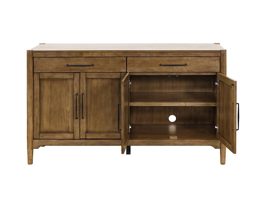 Martin Furniture - Lachlan - Modern Wood Sideboard, Dining Storage, Entertainment Center, TV Stand, Fully Assembled, Brown - IMLN360 veiw 7