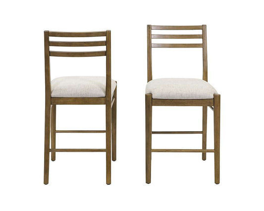 Martin Furniture - Lachlan - Two Wood Modern Counter Height Kitchen Chairs, Dining Seats, Brown - IMLN80KIT2 veiw 1