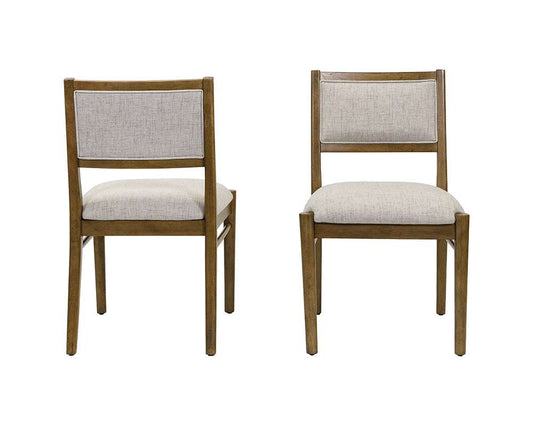 Martin Furniture - Lachlan - Two Wood Modern Upholstered Back Chairs, Dining Seats, Brown - IMLN71KIT2 veiw 1