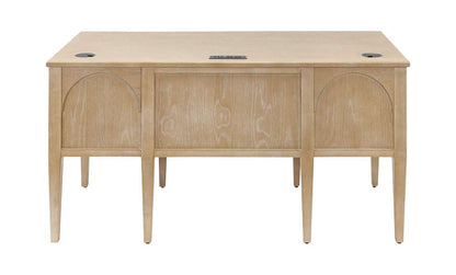 Martin Furniture - Laurel - Modern Wood Half Pedestal Desk, Wood Office Desk, Writing Table, Storage Desk, Fully Assembled, Light Brown - IMLR660 veiw 5