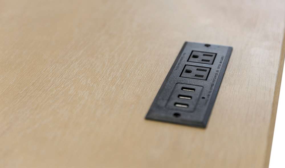 Martin Furniture - Laurel - Modern Wood Half Pedestal Desk, Wood Office Desk, Writing Table, Storage Desk, Fully Assembled, Light Brown - IMLR660 veiw 11