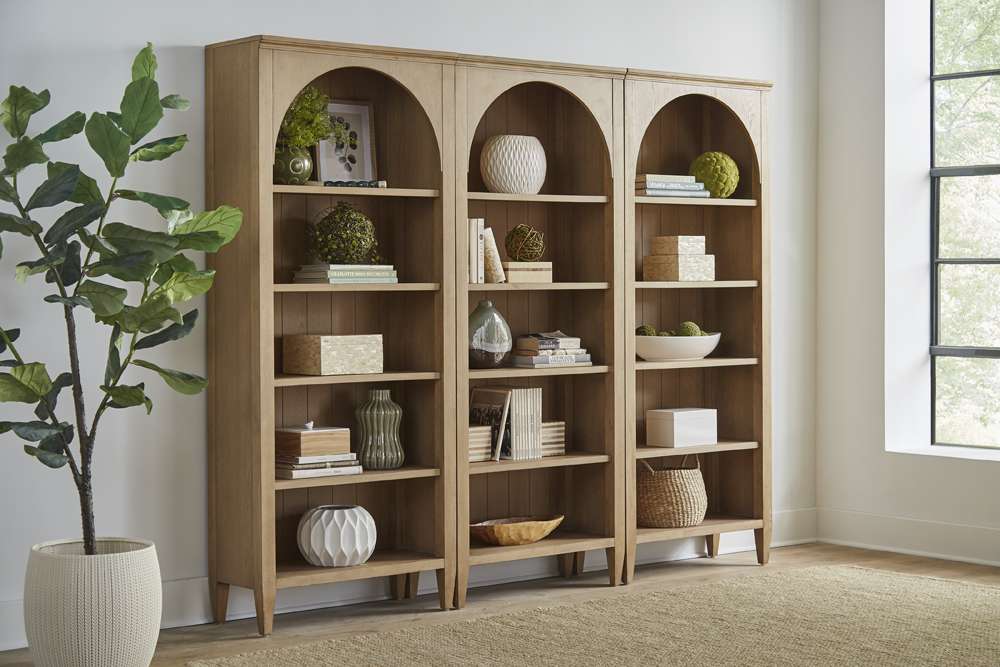 Martin Furniture - Laurel - Modern Wood Open Bookcase Wall, Office Shelving, Storage Cabinet, Light Brown - IMLR3278KIT3 veiw 1