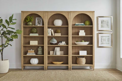 Martin Furniture - Laurel - Modern Wood Open Bookcase Wall, Office Shelving, Storage Cabinet, Light Brown - IMLR3278KIT3 veiw 4