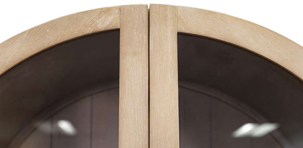 Martin Furniture - Laurel - Modern Wood Arched Display Cabinet/Bookcase, Office Shelving, Storage Cabinet, Fully Assembled, Light Brown - IMLR3678D veiw 6