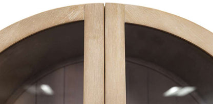 Martin Furniture - Laurel - Modern Wood Arched Display Cabinet/Bookcase, Office Shelving, Storage Cabinet, Fully Assembled, Light Brown - IMLR3678D veiw 6