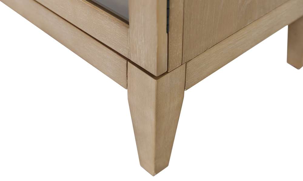 Martin Furniture - Laurel - Modern Wood Arched Display Cabinet/Bookcase, Office Shelving, Storage Cabinet, Fully Assembled, Light Brown - IMLR3678D veiw 7