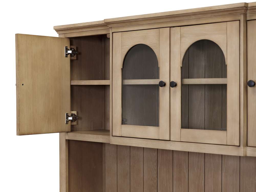 Martin Furniture - Laurel - Modern Wood Credenza and Hutch, Wood Office Desk and Storage Hutch, Light Brown - IMLR682-689KIT veiw 7