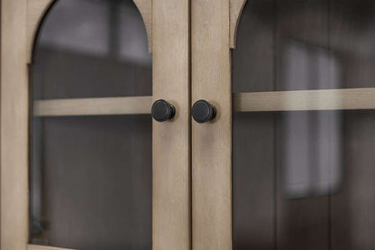 Martin Furniture - Laurel - Modern Wood Credenza and Hutch, Wood Office Desk and Storage Hutch, Light Brown - IMLR682-689KIT veiw 9