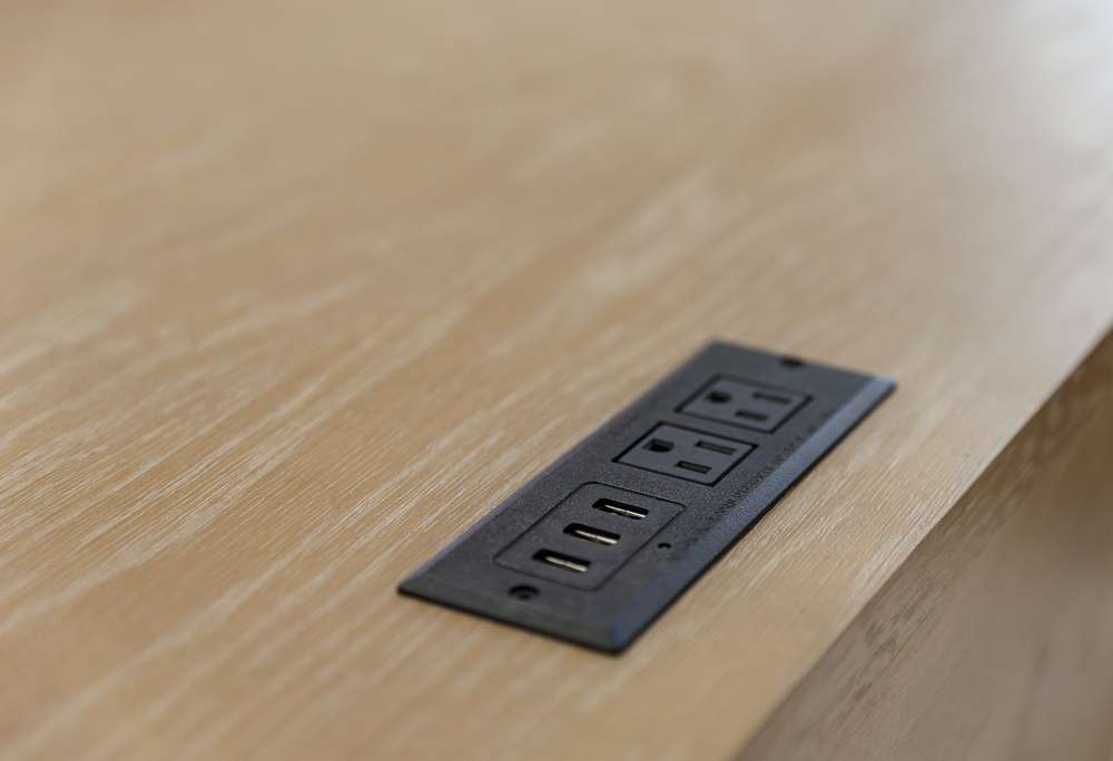 Martin Furniture - Laurel - Modern Wood Credenza, Wood Office Desk, Writing Table, Storage Desk, Fully Assembled Light Brown - IMLR689 veiw 8