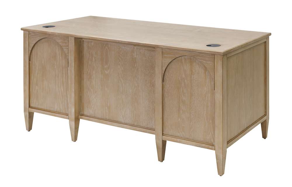 Martin Furniture - Laurel - Modern Wood Double Pedestal Desk, Wood Office Desk, Writing Table, Storage Desk, Fully Assembled, Light Brown - IMLR680 veiw 6