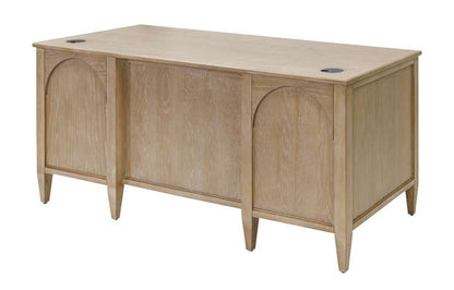 Martin Furniture - Laurel - Modern Wood Double Pedestal Desk, Wood Office Desk, Writing Table, Storage Desk, Fully Assembled, Light Brown - IMLR680 veiw 6