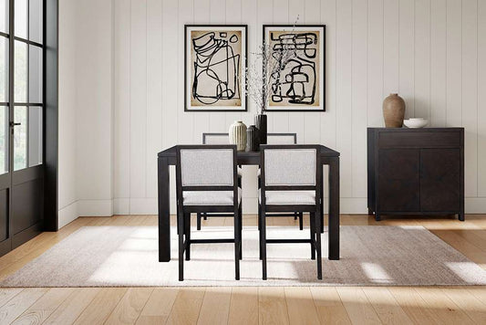 Martin Furniture - Montclair - Modern Wood Counter Height Kitchen Dining Table and Four Chairs, Black - IMMO6042KIT5 veiw 1