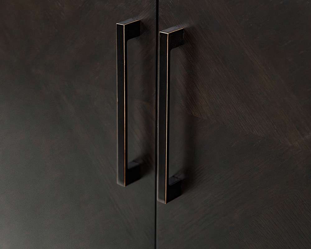 Martin Furniture - Montclair - Modern Wood Kitchen Dining Cabinet, Bar Storage, Black - IMMO340 veiw 3