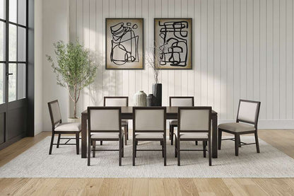 Martin Furniture - Montclair - Modern Wood Rectangular Extension Kitchen Dining Table and Eight Chairs, Black - IMMO7240KIT9 veiw 1