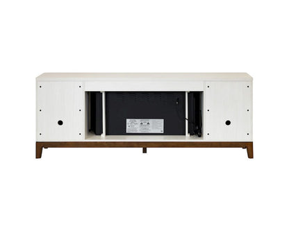 Martin Furniture - Pomona - 80" Wood Laminate Fireplace Console, Entertainment Storage, TV Stand, Fully Assembled, White - IMPO380FP view 3