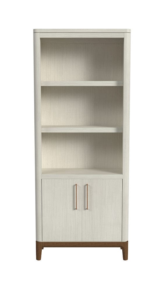 Martin Furniture - Pomona - Contemporary Laminate Wood Bookcase with doors, Office Shelving, Storage Cabinet, Fully Assembled, White - IMPO3278D view 8