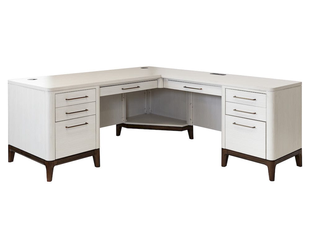Martin Furniture - Pomona - Contemporary Laminate Wood L-Desk & Return, Office Writing Table & Return, Corner Desk, White - IMPO684R-KIT view 10
