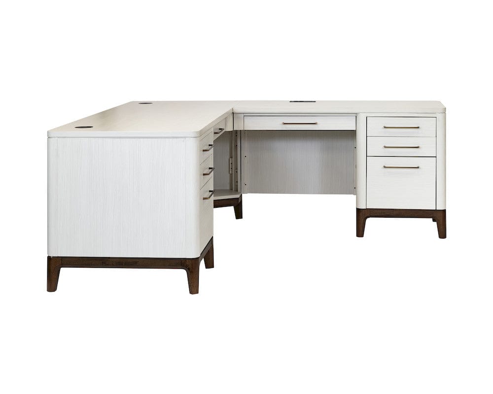 Martin Furniture - Pomona - Contemporary Laminate Wood L-Desk & Return, Office Writing Table & Return, Corner Desk, White - IMPO684R-KIT view 11