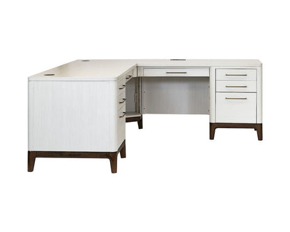 Martin Furniture - Pomona - Contemporary Laminate Wood L-Desk & Return, Office Writing Table & Return, Corner Desk, White - IMPO684R-KIT view 11
