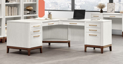 Martin Furniture - Pomona - Contemporary Laminate Wood L-Desk & Return, Office Writing Table & Return, Corner Desk, White - IMPO684R-KIT view 12