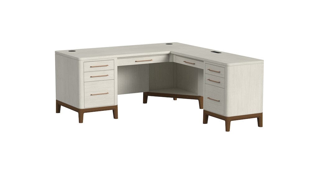 Martin Furniture - Pomona - Contemporary Laminate Wood L-Desk & Return, Office Writing Table & Return, Corner Desk, White - IMPO684R-KIT view 13
