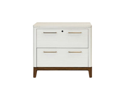 Martin Furniture - Pomona - Contemporary Laminate Wood Lateral File, Office Storage File Drawer, Fully Assembled, White - IMPO450 view 9