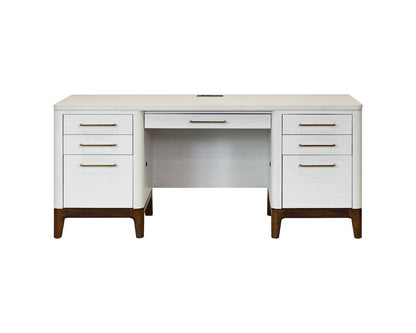 Martin Furniture - Pomona - Contemporary Laminate Wood Office Desk, Writing Table, Storage Credenza, White - IMPO689 view 10