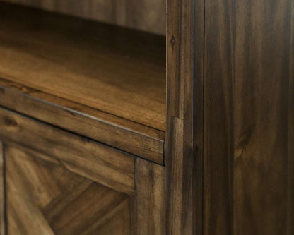 Martin Furniture - Porter - Traditional Wood Bookcase With Doors, Office Shelving, Storage Cabinet, Fully Assembled, Brown - IMPR3474D veiw 7