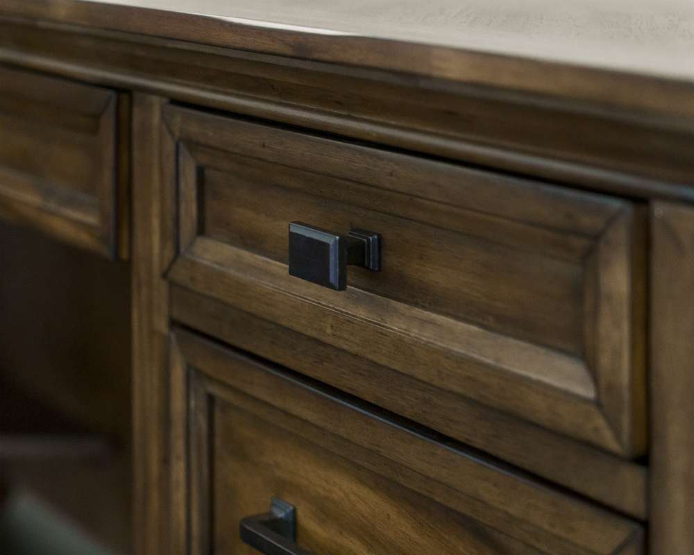 Martin Furniture - Porter - Traditional Wood L-Desk & Return, Writing Table & Return, Office Desk & Return, Corner Desk & Return, Brown - IMPR684R-KIT veiw 6