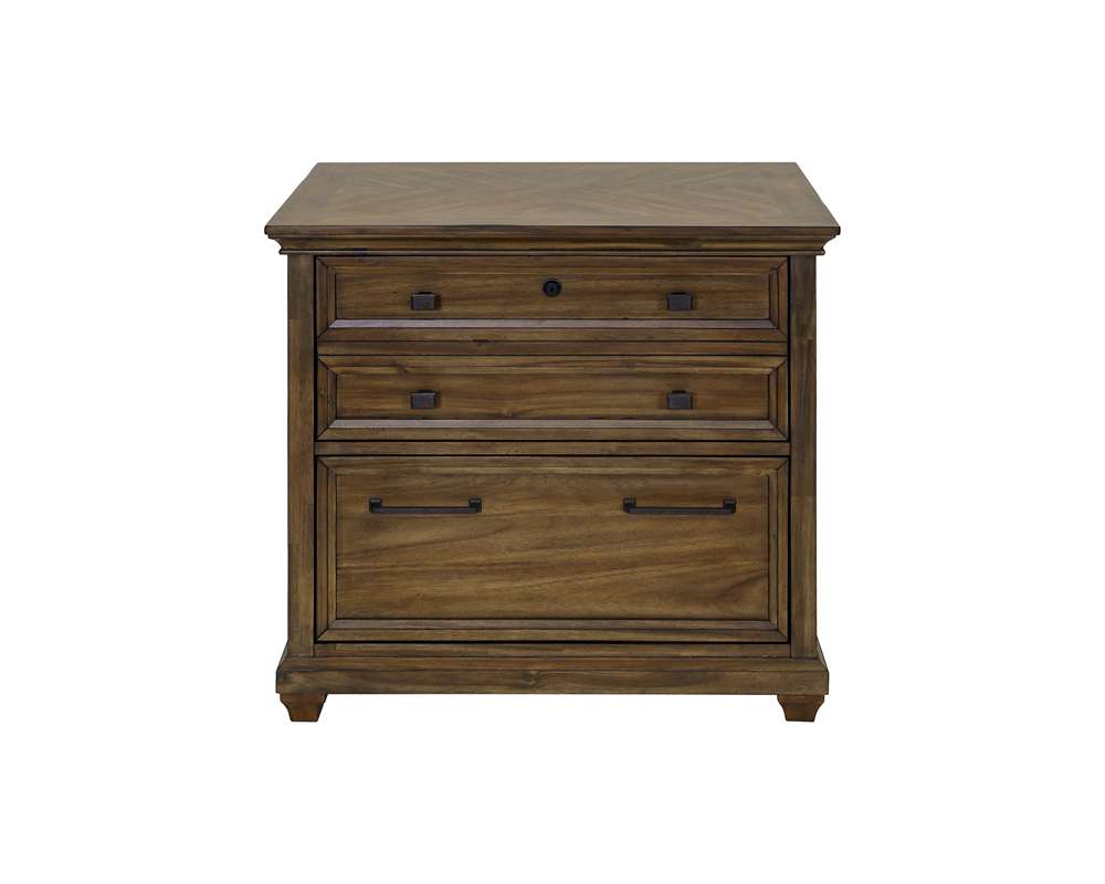 Martin Furniture - Porter - Traditional Wood Lateral File, Storage File Drawer, Office File Drawer, Fully Assembled, Brown - IMPR450 veiw 5