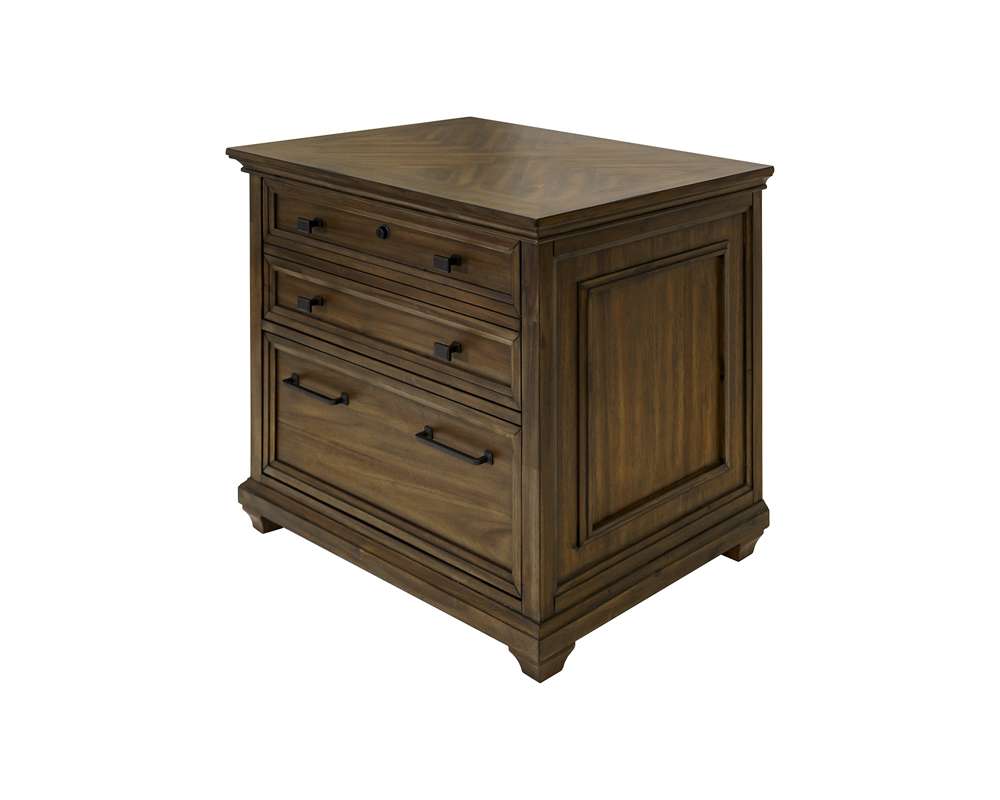 Martin Furniture - Porter - Traditional Wood Lateral File, Storage File Drawer, Office File Drawer, Fully Assembled, Brown - IMPR450 view 2