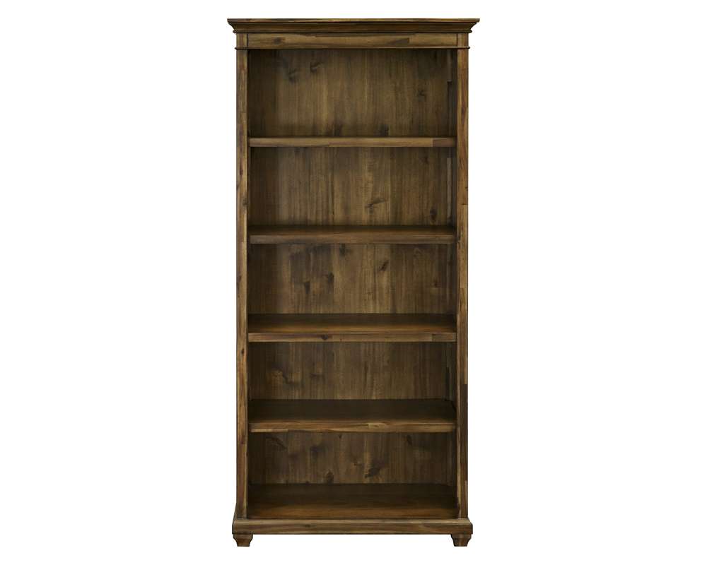 Martin Furniture - Porter - Traditional Wood Open Bookcase, Office Shelving, Storage Cabinet, Fully Assembled, Brown - IMPR3474 view 4