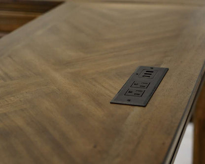 Martin Furniture - Porter - Traditional Wood Open L-Desk & Return, Writing Table, Office Desk, Brown - IMPR386R-KIT veiw 6