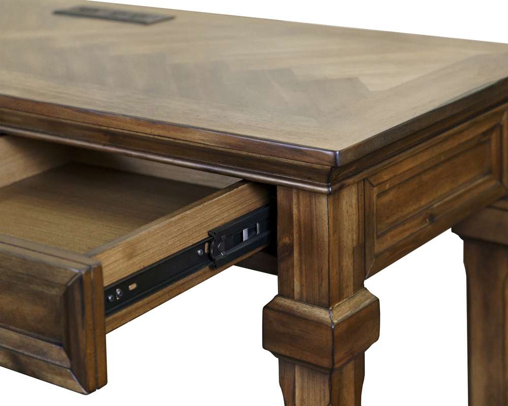 Martin Furniture - Porter - Traditional Wood Open L-Desk & Return, Writing Table, Office Desk, Brown - IMPR386R-KIT veiw 10