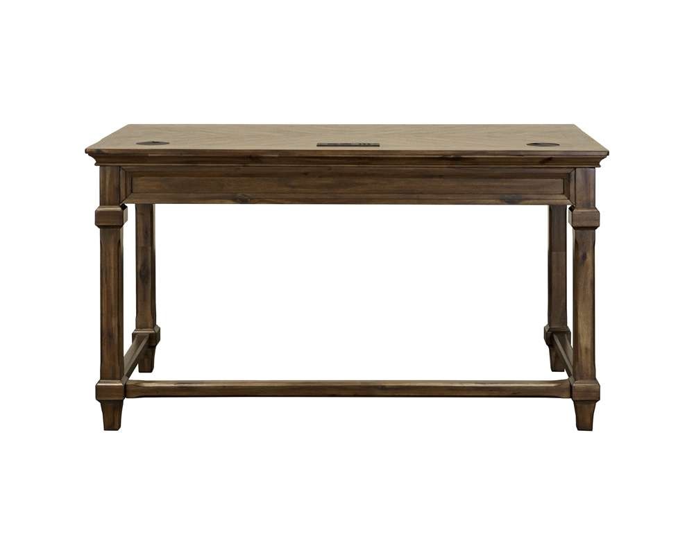 Martin Furniture - Porter - Traditional Wood Writing Desk, Office Desk, Storage Table, Brown - IMPR384 veiw 5