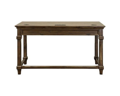 Martin Furniture - Porter - Traditional Wood Writing Desk, Office Desk, Storage Table, Brown - IMPR384 veiw 5
