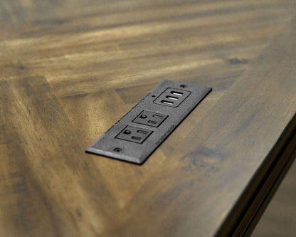 Martin Furniture - Porter - Traditional Wood Writing Desk, Office Desk, Storage Table, Brown - IMPR384 veiw 9