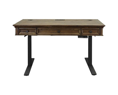 Martin Furniture - Porter - Traditional Wood Electronic Sit/Stand Desk, Standing Desk, Adjustable Desk, Brown - IMPR384T-KIT veiw 3
