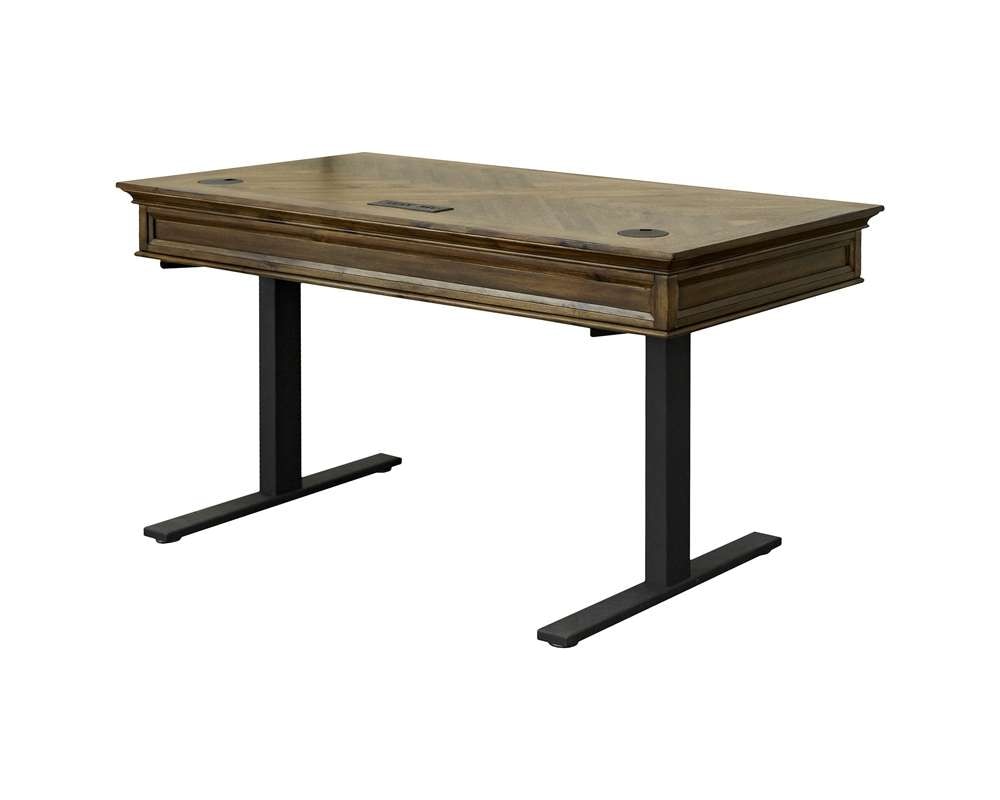 Martin Furniture - Porter - Traditional Wood Electronic Sit/Stand Desk, Standing Desk, Adjustable Desk, Brown - IMPR384T-KIT veiw 4