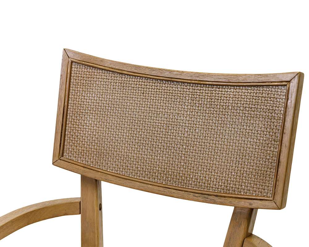 Martin Furniture - Quincey - Two Wood Coastal Arm Kitchen Table Chairs, Arm Dining Side Chairs, Office Table Chairs, Kitchen Table Seats, Brown - IMQU75KIT2 veiw 7