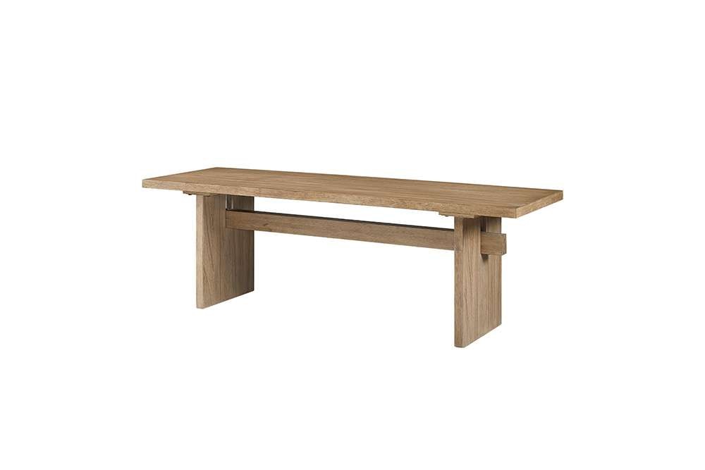 Martin Furniture - Quincey - Coastal Wood Bench, Dining Bench, Kitchen Table Bench, Office Table Bench, Brown - IMQU60 veiw 2
