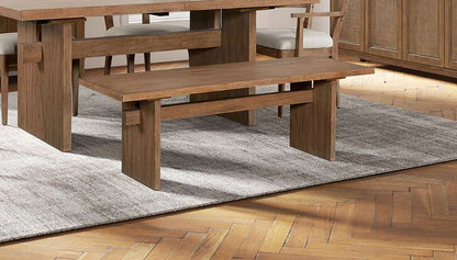 Martin Furniture - Quincey - Coastal Wood Bench, Dining Bench, Kitchen Table Bench, Office Table Bench, Brown - IMQU60 veiw 3