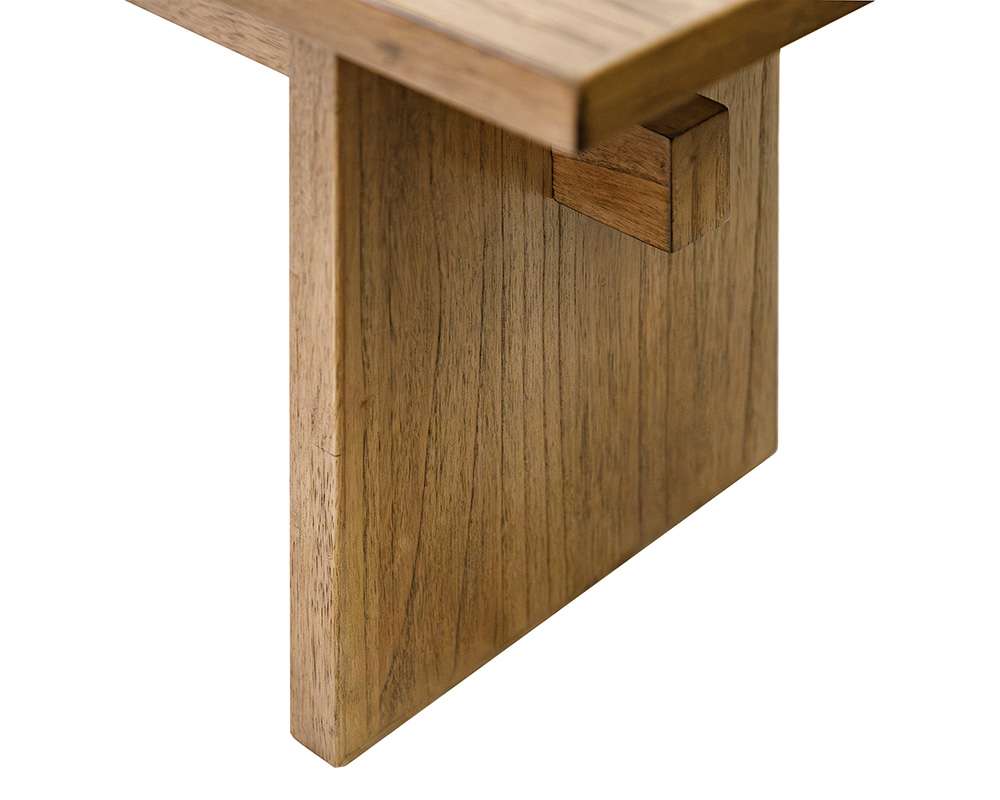 Martin Furniture - Quincey - Coastal Wood Bench, Dining Bench, Kitchen Table Bench, Office Table Bench, Brown - IMQU60 veiw 8