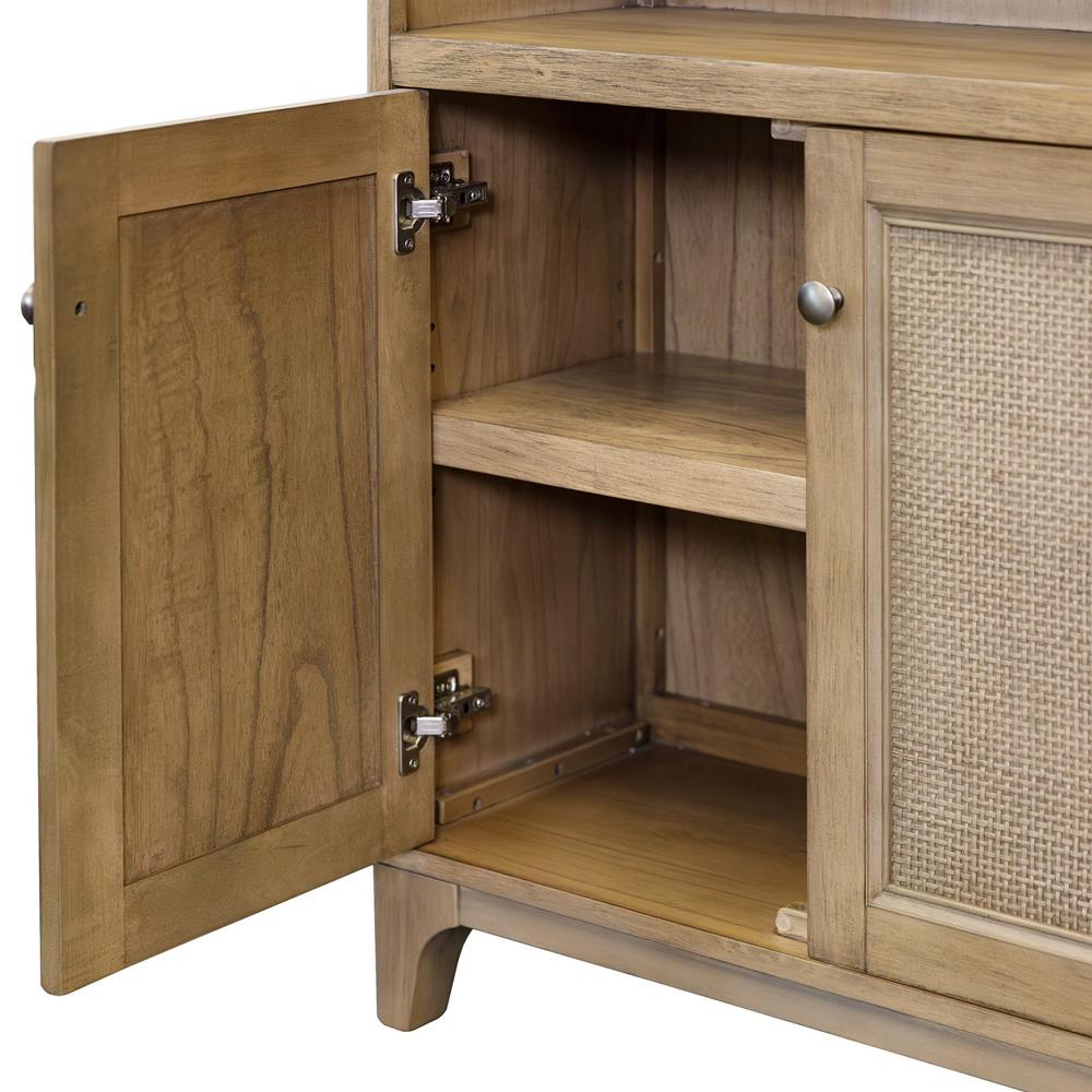Martin Furniture - Quincey Modern Wood Bookcase with Doors, Office Shelving, Storage Cabinet, Fully Assembled, Brown - IMQU3276D veiw 4