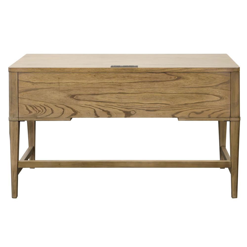 Martin Furniture - Quincey Modern Wood Half Pedestal Desk, Writing Table, Office Desk, Fully Assembled, Brown - IMQU660 veiw 2