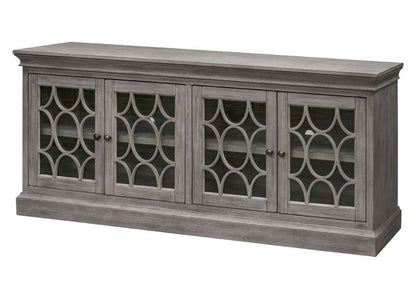 Martin Furniture - Felicity Rustic 72in Four Door TV Console, Fully Assembled, Gray - IMFE375G veiw 1