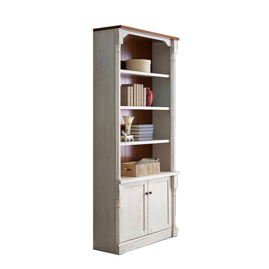 Martin Furniture - Durham Rustic 8 Wood Bookcase With Doors, White - IMDU4294D veiw 1